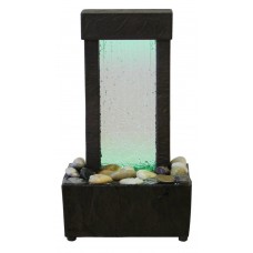 Desktop Relaxation Water Fountain LED Waterfall Table Indoor Colorful Home Decor   153129920261